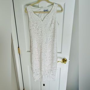White Lace High Low Dress